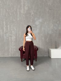 Sofya Kahve Oysh Muadil Modal Kumaş Balon PantolonGausPANTOLONGU100218