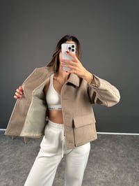 Premium Vizon Gold Düğmeli Kaşe Ceket GausCEKETGU002445