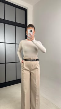 Taş Çift Kemerli Pileli Kumaş Pantolon GAUS-00896GAUSPANTOLONGAUS-00896