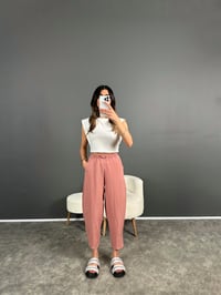 Mina Pudra Tensel Kumaş Şalvar PantolonGausPANTOLONGU004727