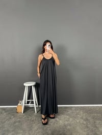 İlya Antrasit Oysh Modal Kumaş Cepli Askılı Rahat ElbiseGausELBİSEGU008818