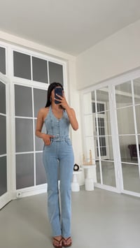 Mavi Likralı Premium Denim Tulum GAUS-01792GAUSJumpsuitsGAUS-01792