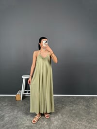 Pelike Yeşil Astarlı Premium Askılı ElbiseGausELBİSEGU008263