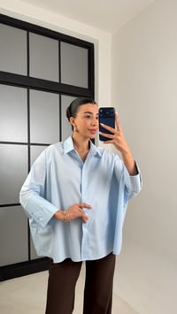 Mavi Yarasa Kol Poplin Gömlek GAUS-00545GAUSShirtGAUS-00545
