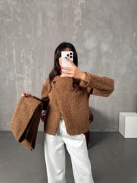 Maylo Kahve Atkılı Kırçıllı CeketGausCEKETGU00904040