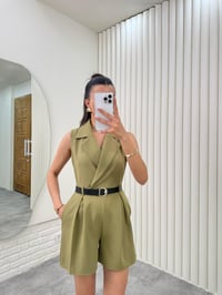 Haki V Yaka Kemerli Cepli Tulum Gaus00307GausTULUMGU1001702