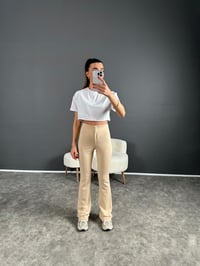 Penny Taş Yüksek Bel Kanca Düğmeli İspanyol PantolonGausPANTOLONGU004303