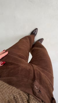 Kahve Süet Muadil Pantolon GAUS-00775GAUSPANTOLONGAUS-00775