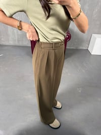 Lones Haki Kemer Detaylı PantolonGausPANTOLONGU100179