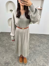 Bella Taş V Yaka Triko ElbiseGausELBİSEGU00903567
