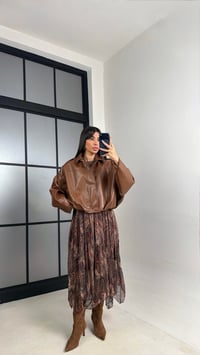 Taba Astarlı Deri Bomber Ceket GAUS-01082GAUSCEKETGAUS-01082