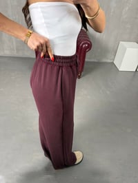 Vilde Bordo Çımalı Yıkamalı Oys Muadil PantolonGausPANTOLONGU100443