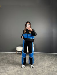 Carter Mavi Blok Renkli Fermuarlı Sweatshirt İkili Takım GausTAKIMGU004113