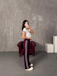 Faus Bordo Şeritli Modal Eşofman AltıGausEŞOFMANGU00904229