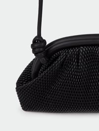 294 MIKNATISLI ÖRGÜ DETAYLI ÇANTA SİYAH ÖRGÜ BAG COLLECTIONGaus ÇantaCNT-130