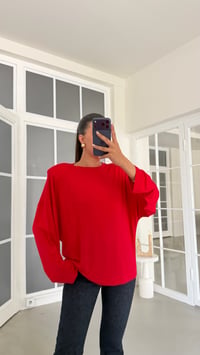 Kırmızı Vatkalı Basic Bluz GAUS-02149GAUSBlouseGAUS-02149