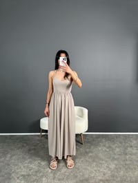 Valona Premium Bej Modal Kumaş TulumGausTULUMGU007071