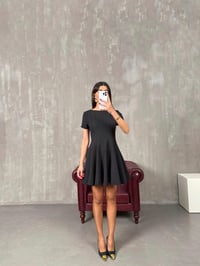 Jesa Siyah Tasarım Mini ElbiseGausELBİSEGU100496