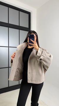 Taş Dik Yaka Balıksırtı Astarlı Kaşe Ceket GAUS-00738GAUSCEKETGAUS-00738