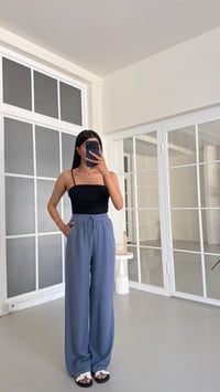 Mavi Yıkamalı Beli Lastikli Tencel Pantolon GAUS-01678GAUSPantsGAUS-01678