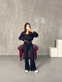Galew Siyah Oys Modal Kumaş TakımGausTAKIMGU00904002