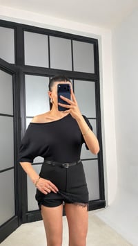 Siyah Dantel Detaylı Kemerli Etek GAUS-01479GAUSETEKGAUS-01479