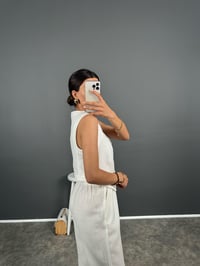 Olist Beyaz Nakışlı Astarlı Yelek GausYELEKGU008418