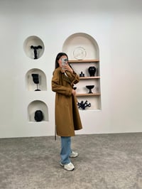 Hana Kahve Premium Kemerli Astarlı Muadil TrençkotGausKABANGU0090351