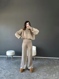 Li Vizon Crop Pantolon Triko Takım GausTAKIMGU002485