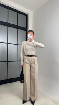 Taş Çift Kemerli Pileli Kumaş Pantolon GAUS-00896GAUSPANTOLONGAUS-00896