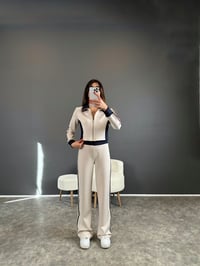 Motta Krem Model Şeritli İkili TakımGausTAKIMGU004255
