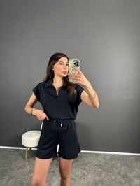 Füme Oysh Kumaş Şortlu İkili Takım GausTAKIMGU007929
