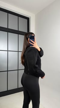 Siyah Gold Düğmeli Belden Oturtma Kaşe Ceket GAUS-00849GAUSCEKETGAUS-00849