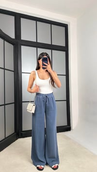 Mavi Beli Lastikli Tencel Denim Pantolon GAUS-01474GAUSDENİM PANTOLONGAUS-01474