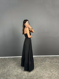 Sorbs Siyah İp Askılı Uzun ZR Model ElbiseGausELBİSEGU008537