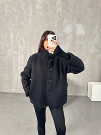 Robert Siyah Astarlı Peluş Orta Boy CeketGausKABANGU00903956