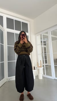 Siyah Beli Lastikli Baggy Jean GAUS-02356GAUSDENİM PANTOLONGAUS-02356