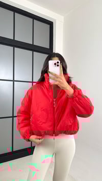 Kırmızı Kısa Şişme Mont GAUS-00137GAUSPuffer JacketsGAUS-00137