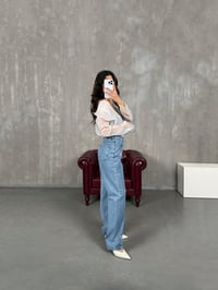 Ezy Mavi Fiyonk Detaylı Denim CeketGausCEKETGU100884