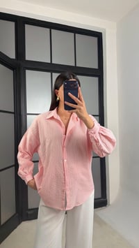 Pembe Çizgili Pinterest Gömlek GAUS-01200GAUSShirtGAUS-01200