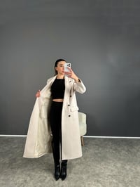 Willy Ekru Balıksırtı Premium Uzun Astarlı Kaban GausKABANGU004202