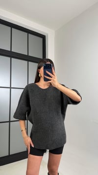 Antrasit Arkası Dantel Detaylı Kazak GAUS-01091GAUSKAZAKGAUS-01091