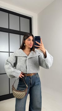 Gri Yumuşak Dokulu Çıtçıt Düğmeli Triko Hırka GAUS-01081GAUSHIRKAGAUS-01081