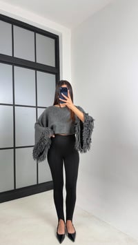 Siyah Çımalı Topuktan Geçirmeli Tayt GAUS-00642GAUSTAYTGAUS-00642