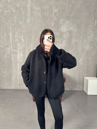 Robert Siyah Astarlı Peluş Orta Boy CeketGausKABANGU00903956