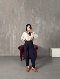 Vier Tensel Denim Kumaş Kemerli PantolonGausPANTOLONGU10043