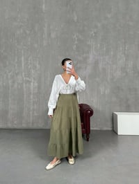 Fira Haki Beli Lastikli Müslin EtekGausETEKGU100911