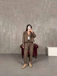 Kahve Astarlı Ceket Pantolon Takım Gaus00069GausTAKIMGU1001161