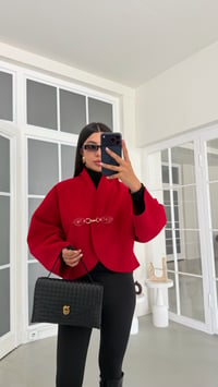 Kırmızı Tokalı Kaşe Premium Ceket GAUS-02102GAUSJacketsGAUS-02102