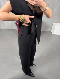 Jasmin Siyah Premium Asimetrik Yelekli TakımGausTAKIMGU100346